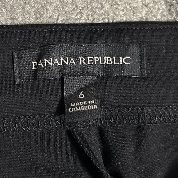 NWT Banana Republic Black Ponte Ankle Pants Women's Size 6 - Picture 9 of 10